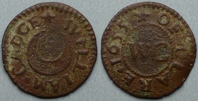 Clare, William Cadge 1655 farthing Clare, William Cadge 1655 farthing